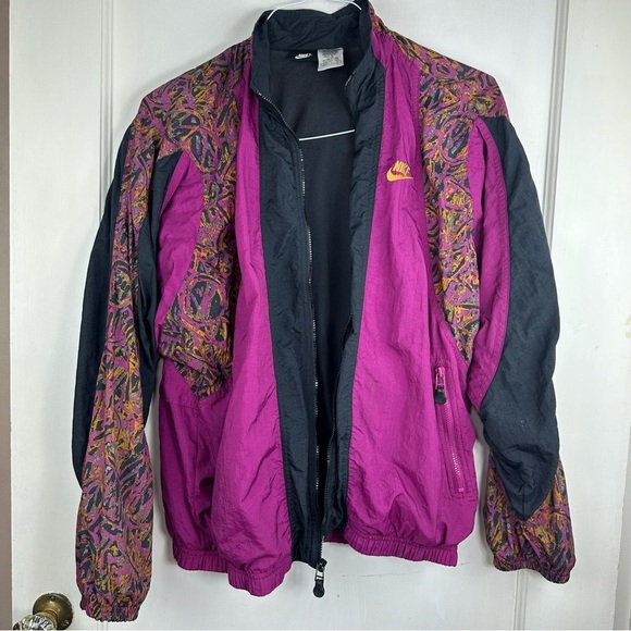 Vintage 90's Nike Paisley  Pop Art Zip Up Windbreaker - Picture 4 of 6